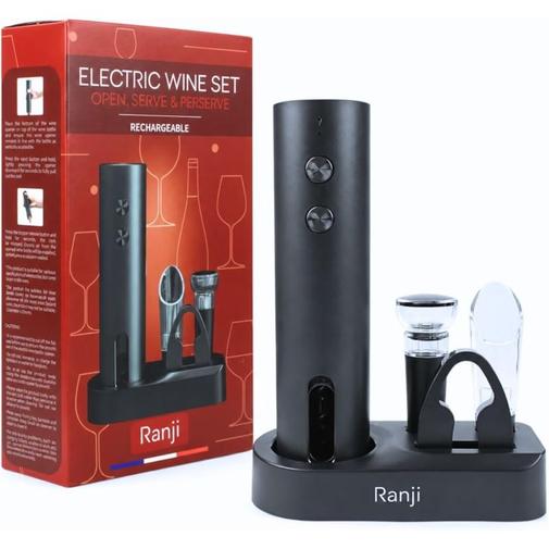 Ranji - Ranji- kit tire bouchon électrique rechargeable usb c et accessoires pour vin
