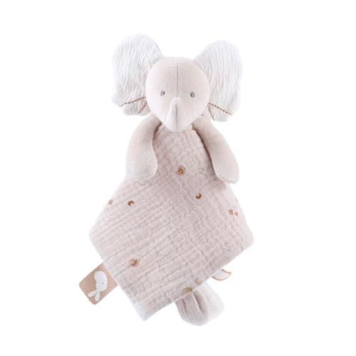 Noukie's - NOUKIE'S - Doudou Enfant - Doudou en Veloudoux - Bali l'éléphant - Multifonctionnel - Noisette - 1 Unité