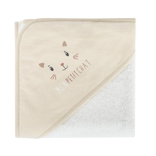Prémaman - Cape de bain en éponge Mon Petit Chat beige - Beige