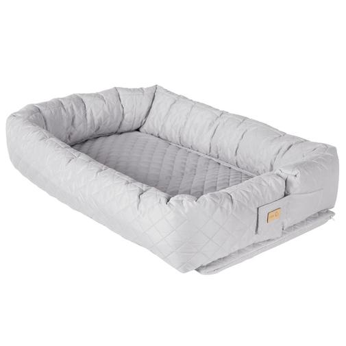Roba - Cale bébé et réducteur de lit 3en1 en polyester gris argenté