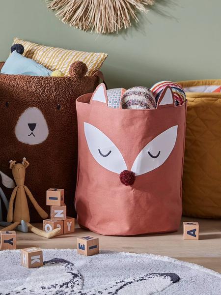 Vertbaudet - Panier de rangement Renard marron