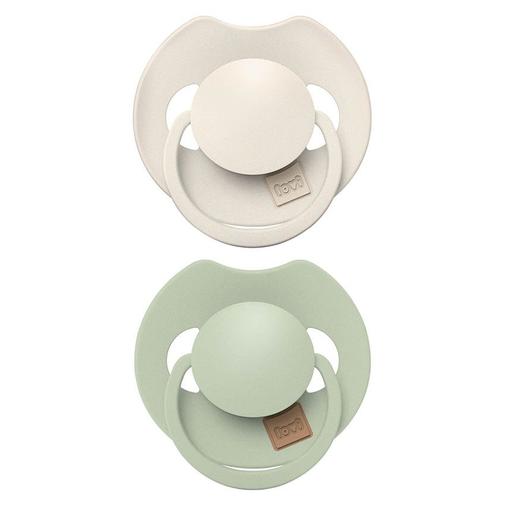 Difrax - Lot de 2 Sucettes dynamique 0/6M Prime Noix de coco/Pistache - Multicolore
