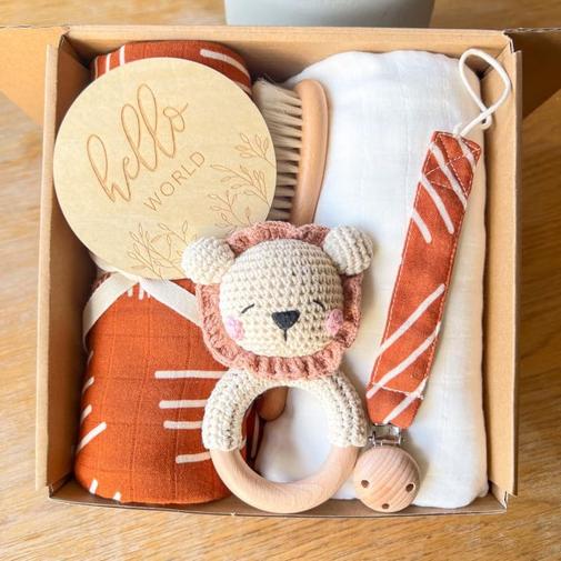 A Mes Copines - Coffret de naissance bébé lion