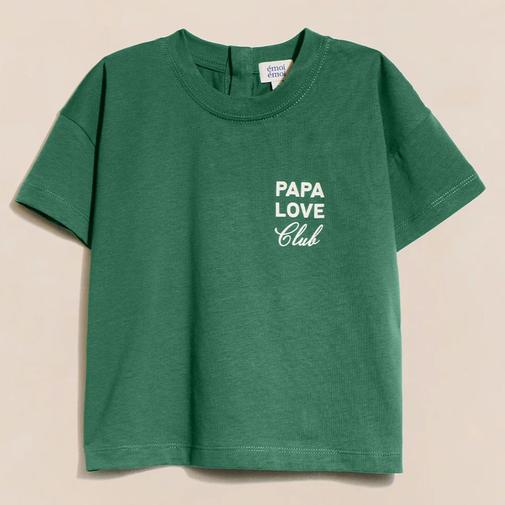 émoi émoi - T-shirt Papa Love Club Spinach - 2 Ans
