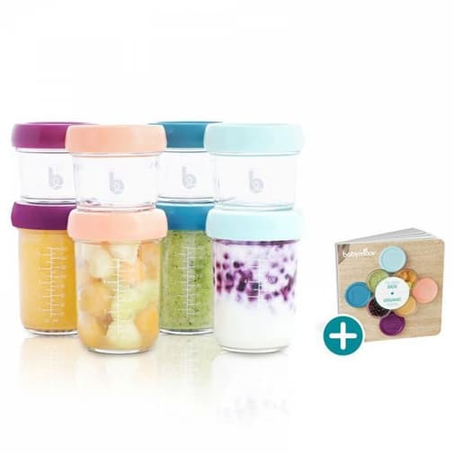 Made in Bébé - Babybols En Verre Multiset 220mlx4 , 100mlx4 + livret recettes Bio