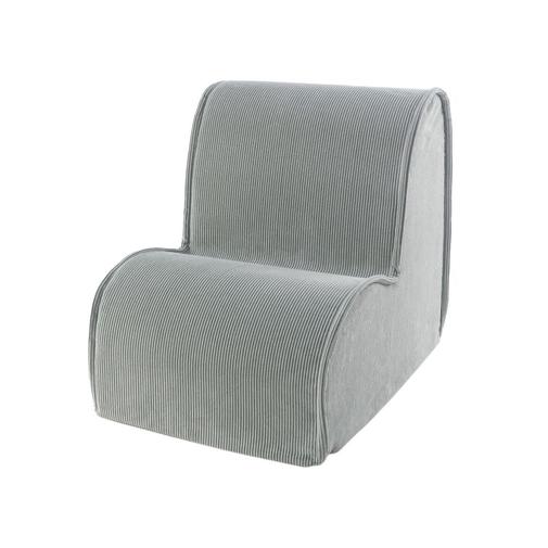 MeowBaby - Fauteuil nuage enfant en velours côtelé fin, gris