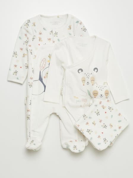 KIABI - Ensemble dors-bien en polaire + body + doudou - 3 pièces