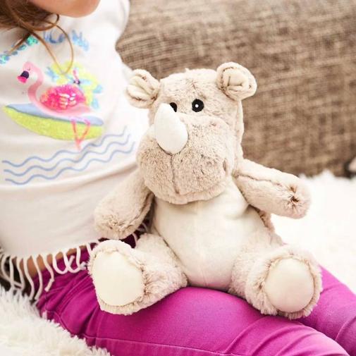 Pelucho - Peluche Bouillotte Rhino Gris