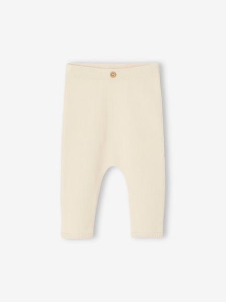 Vertbaudet - Legging bébé fille en côtes vanille