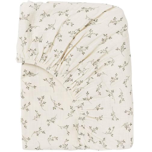 Babyshower - Drap housse de matelas cododo Olive Bloom