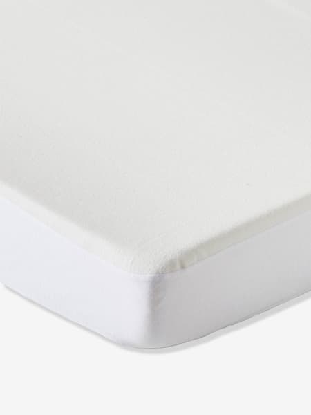 Vertbaudet - Alèse molleton imperméable coton bio* BIO COLLECTION blanc - Vertbaudet