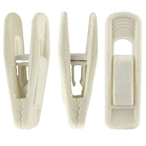 Corodo - Corodo Lot de 20 Pinces à Cintre Velours pour Velours Cintre Pantalon, Beige Cintre Pantalon Pinces Velours, Pinces Solides Idéales pour les Cintres Velours Vêtements Fins