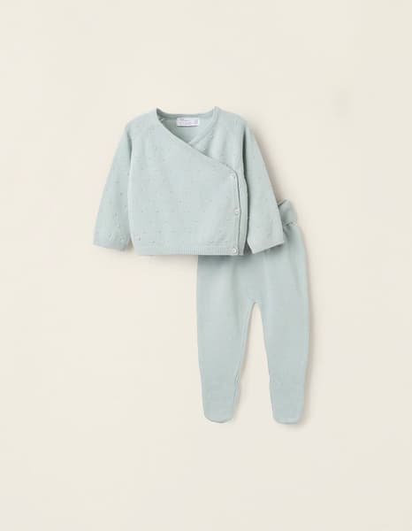 Zippy - Ensemble en maille texturée bleu clair - Zippy