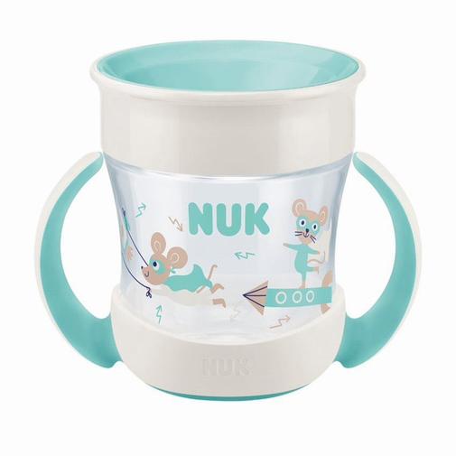 Nuk - Tasse Mini Magic Cup 360° avec poignées 6 mois + - Bleu