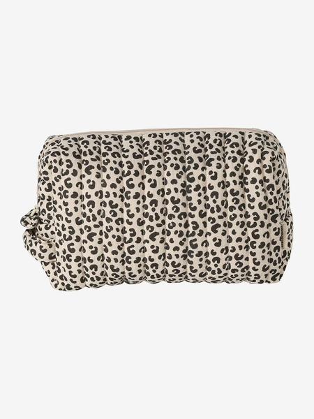 Vertbaudet - Trousse toilette Mama gaze coton beige imprimé