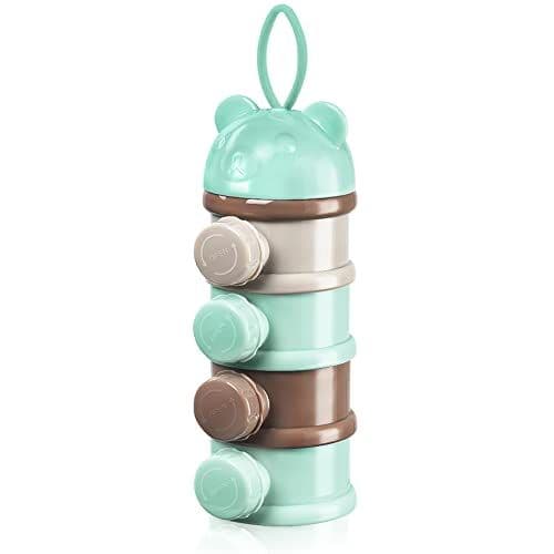 Vicloon - Vicloon Doseur De Lait,Distributeur De Lait En Poudre Portable Avec 4 Compartiments Et Bec Verseur Boîtes Empilables Convient Pour Les Collations,Lait En Poudre,collations