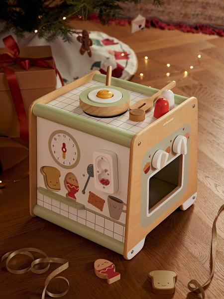 Vertbaudet - Cube d'activités cuisine en bois FSC® beige