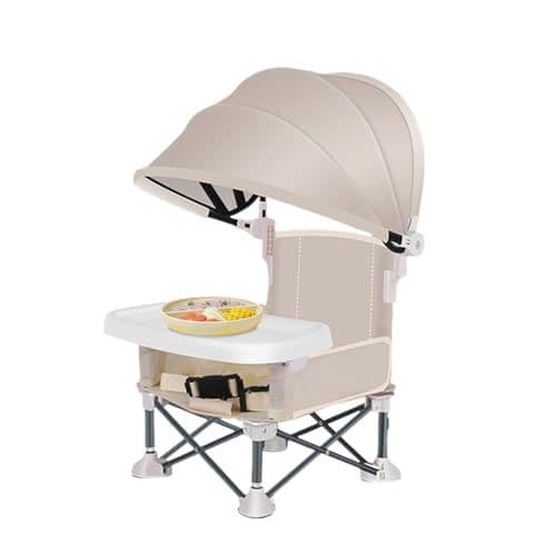 Weqizuerqi - Weqizuerqi 38x31x3 7cm Chaise Plage Bebe Chaise De Camping Pour Bébé Chaise Haute Bébé Chaise Bebe Pliante Avec Plateau Amovible Et Parasol