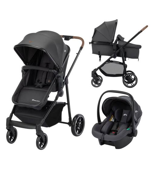 Bébé Confort - Poussette 3 En 1 I-size Avec Assise Convertible En Nacelle Et Cosi, Haze Trio Lux Mineral Graphite