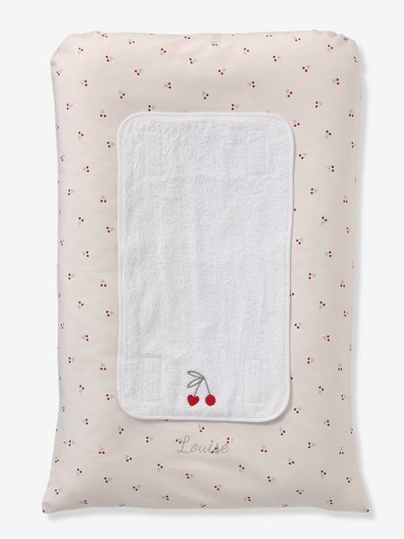 Vertbaudet - Matelas à langer personnalisable CHERRY beige imprimé