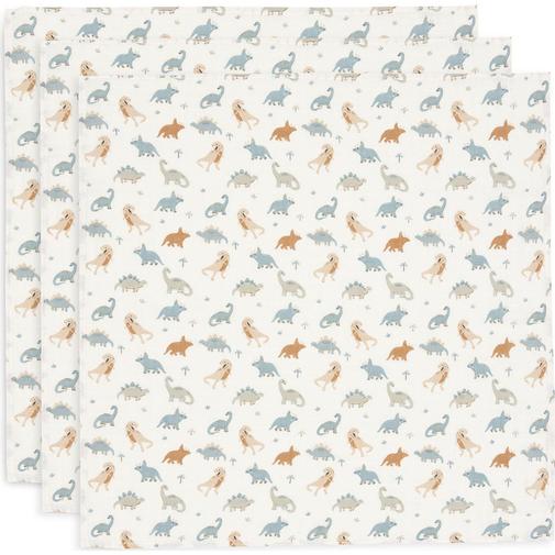 Jollein - Lot de 3 langes en coton Roarsome (70 x 70 cm)