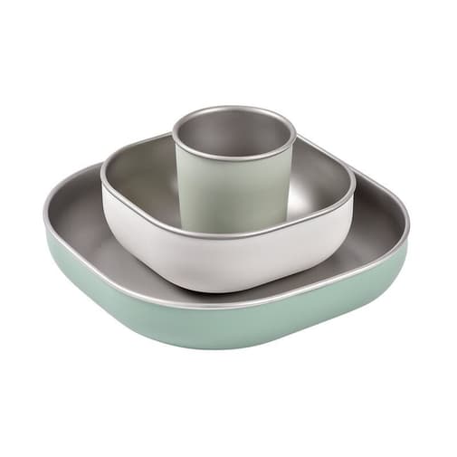 BEABA - Coffret repas inox Vert sauge