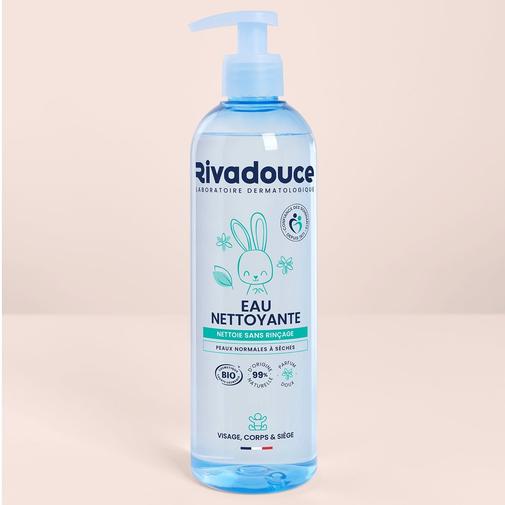 rivadouce - Eau Nettoyante Bébé 500ml - Toilette & change - Peaux sensibles - Certifié bio et 99% d'ingrédients d'origine naturelle - Rivadouce