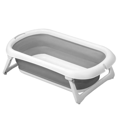 Asalvo - Baignoire Bébé Pliable Et Légère Lucca Blanc Et Gris