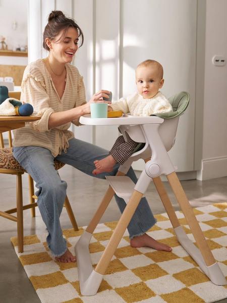 Vertbaudet - Chaise haute évolutive pliable CHILLSEAT vert sauge