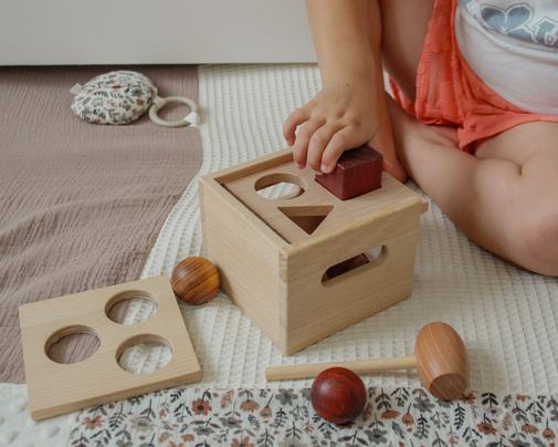 Mervei - Boîte à formes et jeu de marteau en bois