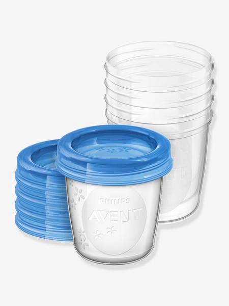 Philips Avent - Lot de 5 pots de conservation pour lait maternel Philips AVENT transparent