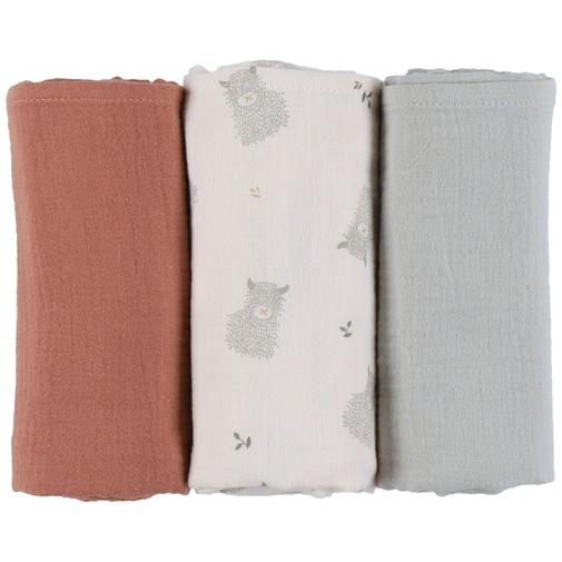 Noukie's - Lot de 3 langes en gaze de coton bio (70 x 70 cm)