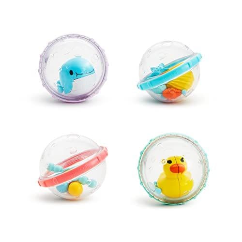Munchkin - Munchkin - Jouets flotteurs de bain, bulles, lot de 4, Multicolore, 4.0 Pack,