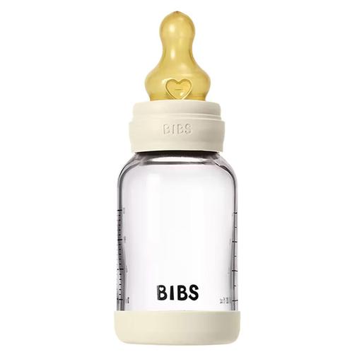 Bibs - Biberon en Verre Ivory - tétine caoutchouc naturel - 120 ml