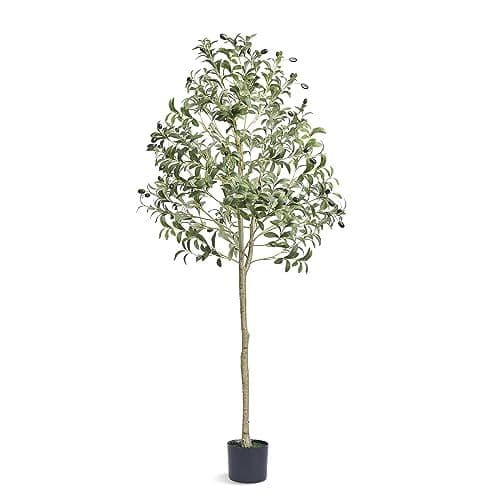 VEVOR - VEVOR Faux Arbre 155 cm Vert Plante Artificielle PE Haut Olivier avec Pot 150x125 mm Décoration de Style Fausse Plante pour Maison Bureau Hôtel Centres Commerciaux Intérieur Extérieur