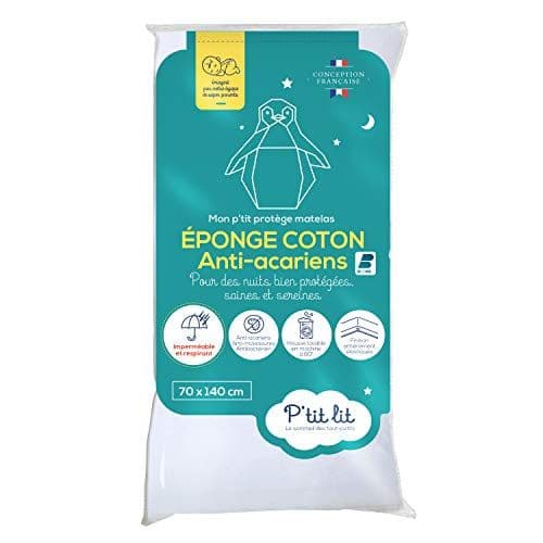 P'TIT LIT - Protège Matelas Bébé Anti Acariens | Alèse Imperméable 70x140 cm - Bouclette 100% coton - Absorbant et Silencieux - Oeko Tex®