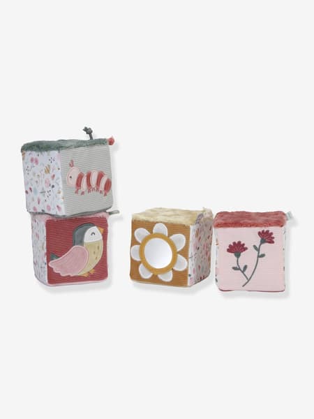 Little Dutch - Lot de 4 cubes doux - Flowers & Butterflies - LITTLE DUTCH rose - Little Dutch