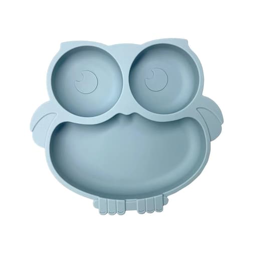 Petit Vadrouilleur - Assiette bébé ventouse avec compartiments - Hibou