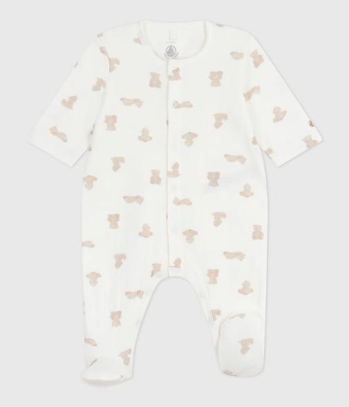 Petit Bateau - Dors-bien bébé mixte en coton épais imprimé oursons