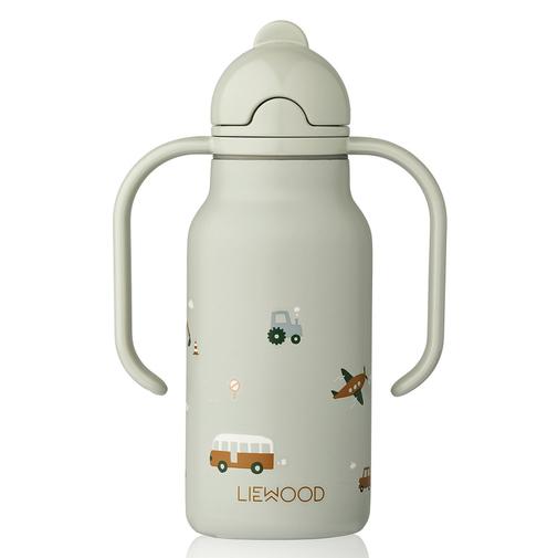 Liewood - Gourde avec Poignées Kimmie Vehicles Dove Blue Mix - 250 ml