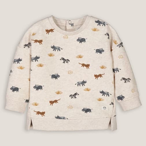LA REDOUTE COLLECTIONS - Sweat en molleton, pressionné dos, motif animalier