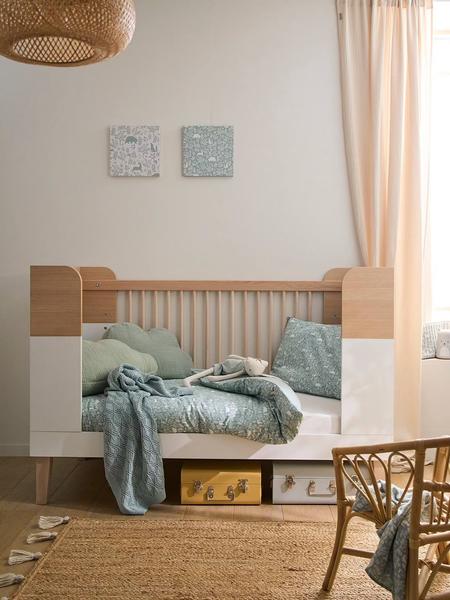 Vertbaudet - Lit Bébé évolutif 70x140cm MOKA blanc moyen