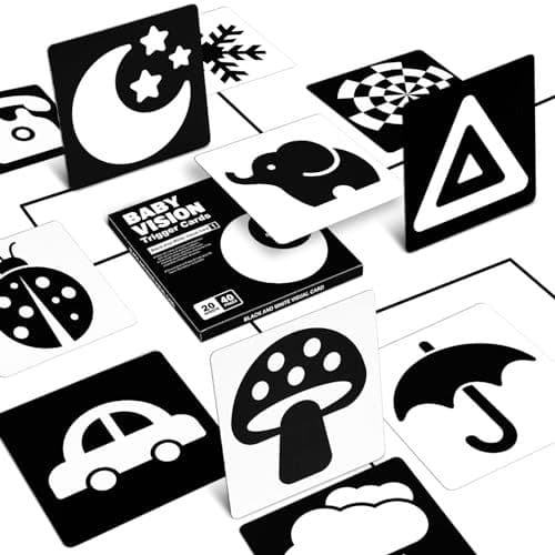 Aolso - Aolso Flash pour bébé à Contraste élevé, 80PC Carte Flash Blanc et Noir pour Tout-Petits/Bébé, Jouet pour 0 3 6 Mois, Cartes en Noir et Blanc, Jouets pour bébé,Bébé Cartes de Stimulation Visuelle