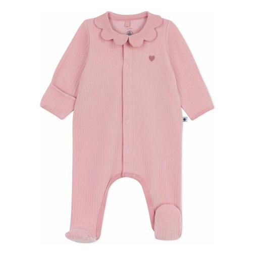 Petit Bateau - Petit Bateau - Pyjama Dors Bien Côtelé Col Volants Coton Bio