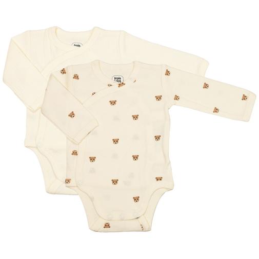 Trois Kilos Sept - Lot de 2 bodies Ours Moka (1 mois)