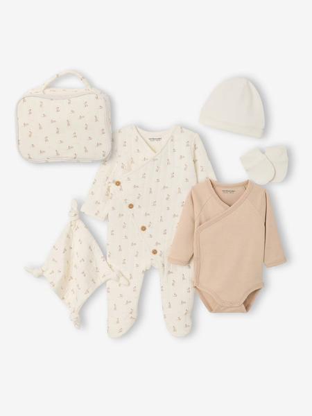 Vertbaudet - Valisette maternité ensemble 6 pièces naissance écru