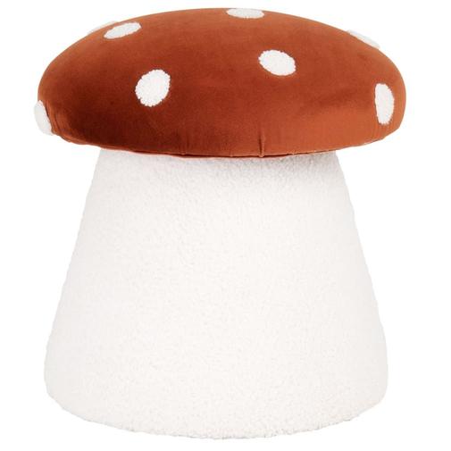 Maisons du Monde - Tabouret champignon marron et blanc