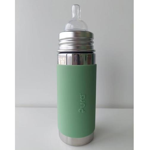 Pura - Biberon Isotherme En Inox 260 Ml - Moss Vert