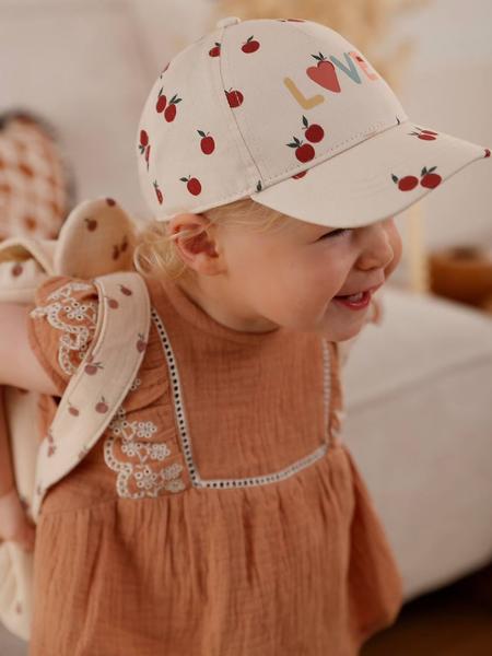 Vertbaudet - Casquette pommes bébé fille écru