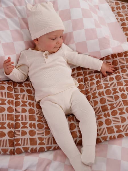 Vertbaudet - Ensemble 3 pièces bébé naissance personnalisable écru - Vertbaudet